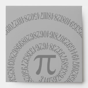 Spiral Pi Click Customize to Change Grey Colour Envelopes