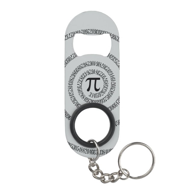 Spiral Pi Click Customize to Change Grey Colour Mini Bottle Opener (Back)