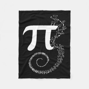 Spiral Pi Math Funny Pi Day 3.14 Math Equation Gif Fleece Blanket