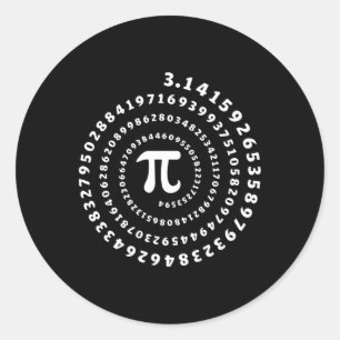 Spiral Pi Shirt Pi Day Math Lover  Classic Round Sticker