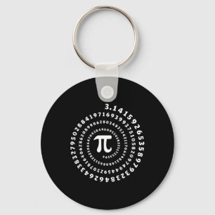Spiral Pi Shirt Pi Day Math Lover Keychain