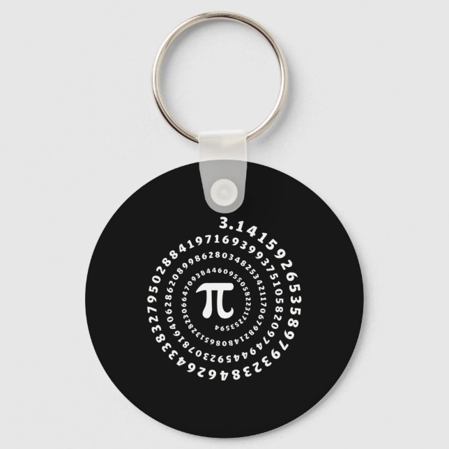 Spiral Pi Shirt Pi Day Math Lover  Keychain (Front)