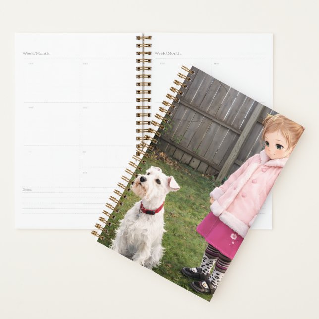 Spiral Planner - Anime Girl w Dog (Display)