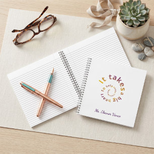Spiral Quote Teacher Notebook-Personalized Notebook