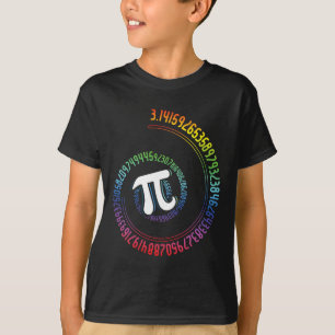 Spiral Rainbow Nerd Math Geek Mathematician Pi Day T-Shirt