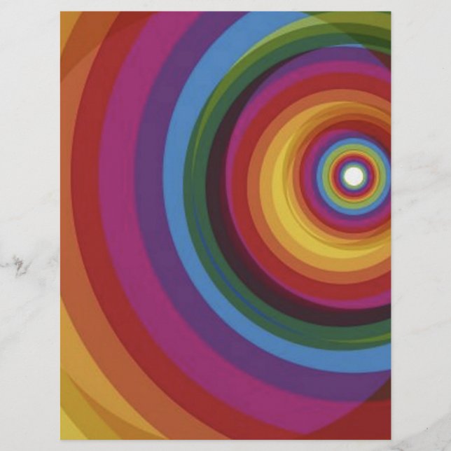 Spiral Rainbow Vector Background Flyer (Front)