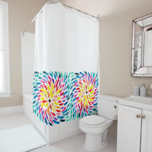 Spiral rainbow watercolor abstract