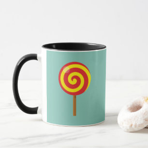 Spiral Red Yellow Lollipop Mug