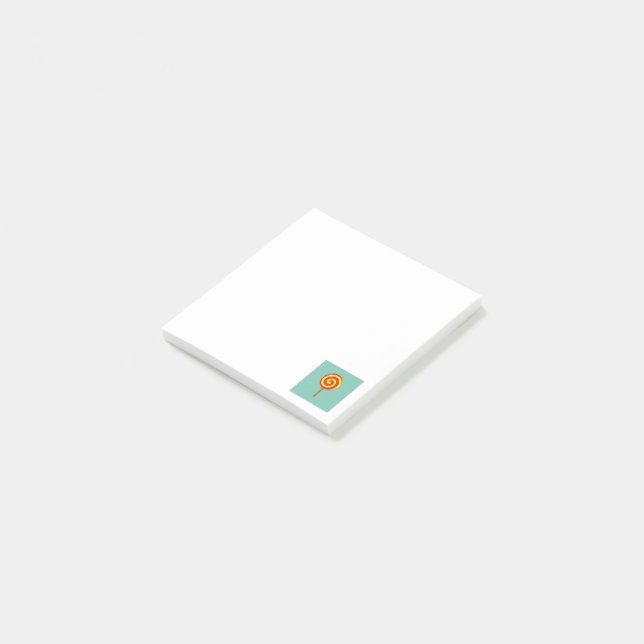 Spiral Red Yellow Lollipop Post-it Notes (Angled)