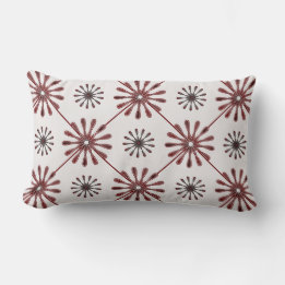 Spiral Retro Flowers Choose Your Background Colour Lumbar Pillow