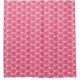 Spiral Seashell Block Print, Coral Pink & Fuchsia