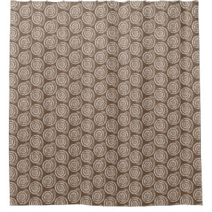 Spiral Seashell Block Print, Taupe Tan and Cream
