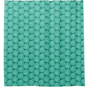 Spiral Seashell Block Print, Turquoise and Aqua