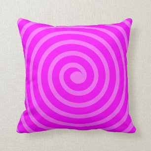 Spiral - Shades of Magenta Throw Pillow