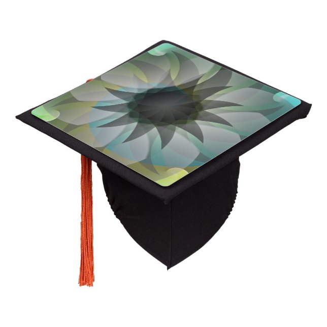 Spiral Shark by Kenneth Yoncich Graduation Cap Topper (Angled)