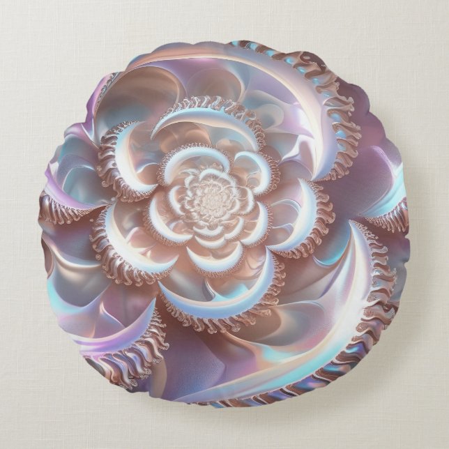 Spiral shell design round pillow (Front)