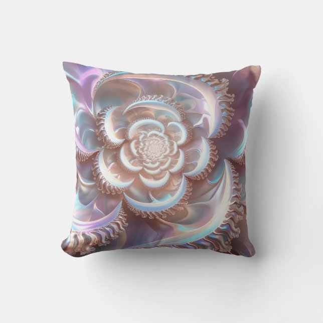 Spiral shell design throw pillow (Front)