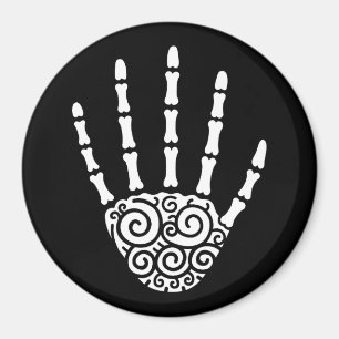Spiral Skeleton Hand Magnet