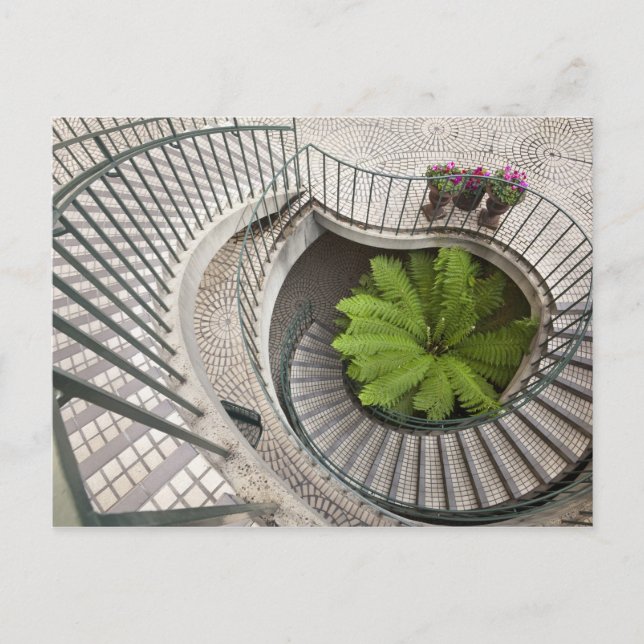 Spiral staircase at the Embarcadero Centre Postcard (Front)