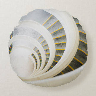 Spiral staircase round pillow