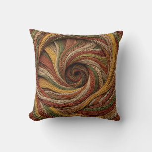 Spiral Staircase Throw Pillow – Earth Tone Art