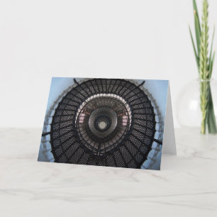 Spiral stairs mirrored images card