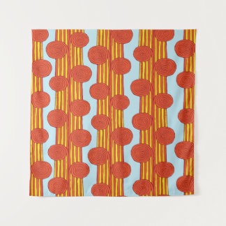 Spiral Stem: Hand Drawn Vintage Tapestry