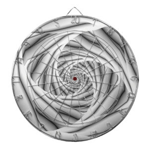 Spiral Steps in Black and White Dartboard