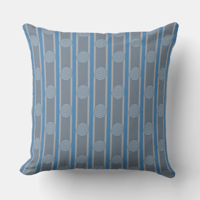 Spiral Striped Throw Pillow (Front)