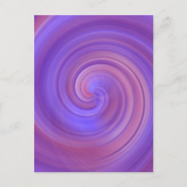 Spiral Swirl - Pink Purple  Postcard (Front)