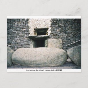 Spiral symbols kerbstone, Newgrange,  Ireland Postcard
