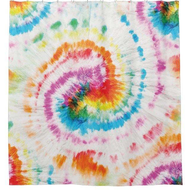 Spiral tie-dye, rainbow swirl pattern (Front)