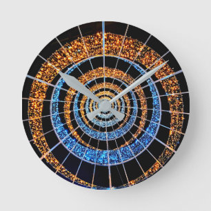 Spiral Twinkle Lights Round Wall Clock
