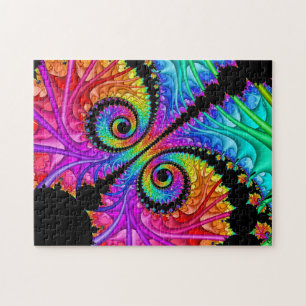 Spiral Twins Fractal Art Puzzle