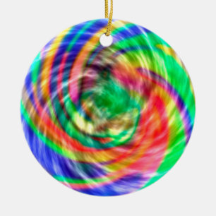 Spiral Vibes Tie Dye Christmas Ornament