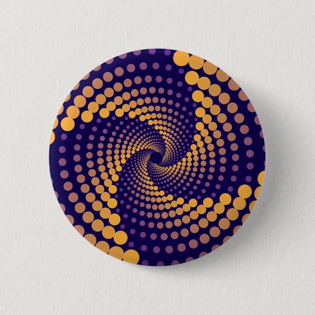Spiral Vortex pattern 2 Inch Round Button (Front)
