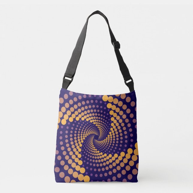 Spiral Vortex pattern Crossbody Bag (Front)