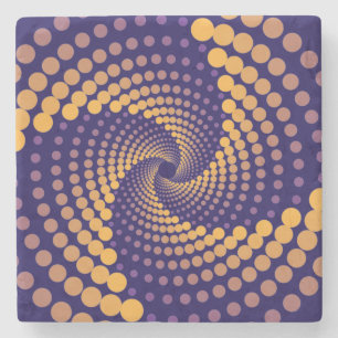 Spiral Vortex pattern Stone Coaster