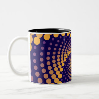 Spiral Vortex pattern Two-Tone Coffee Mug