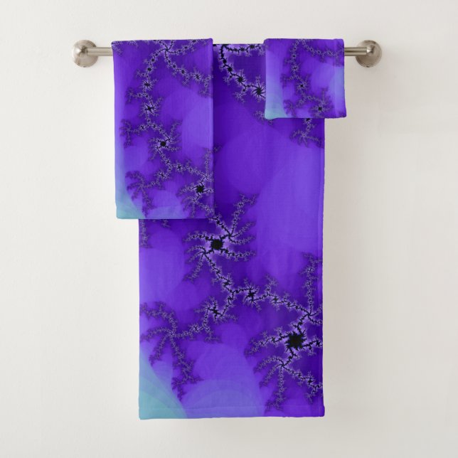 Spiral Waves Fractal Bath Towel Set (Insitu)