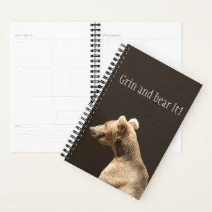 Spiral Weekly/Monthly Planner w/ grizzly