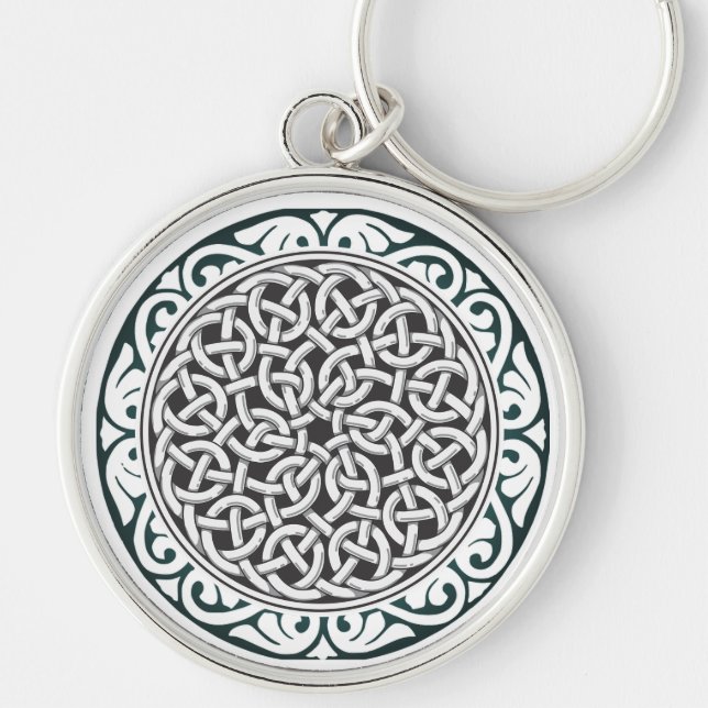 Spiral wire like pattern Designer Keychain (Front)