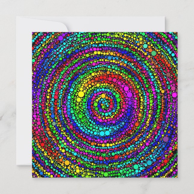 Spiral with Rainbow Dots (Front)
