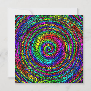 Spiral with Rainbow Dots