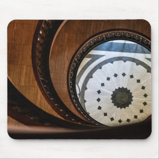 Spiral Wooden Staircase Abstract Poster Mouse Pad