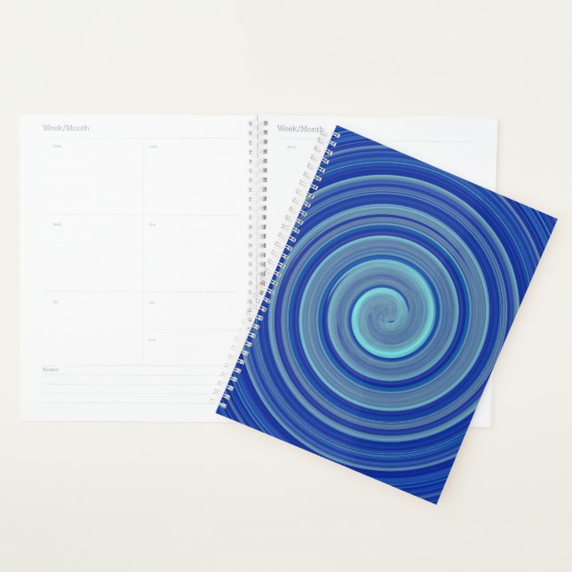 Spirale bleue et turquoise (Devant avec enveloppe)