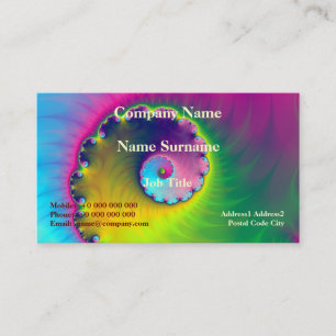 Spirale de lavage couleur carte de visite