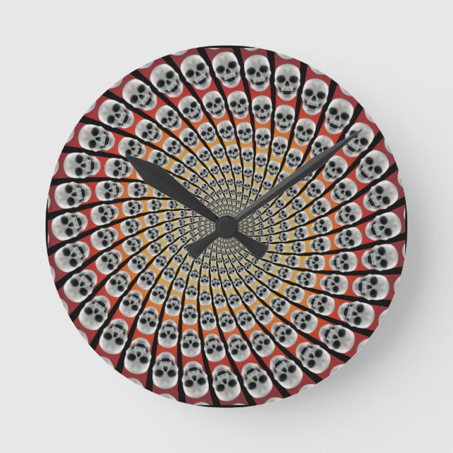 Spirale du crâne : horloge murale (Recto)