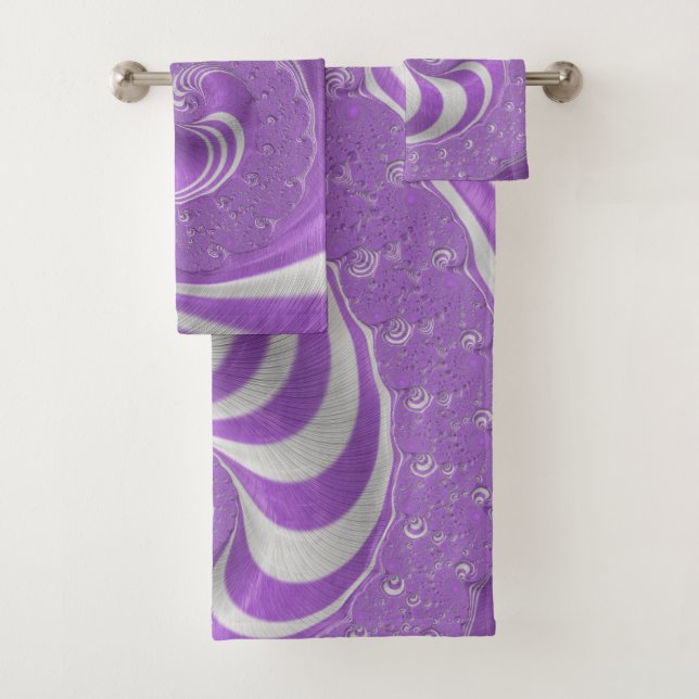 Spirale fractionnée psychédélique violet blanc (En situation)
