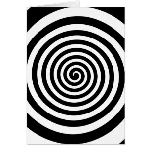 Spirale hypnotique noire et blanche